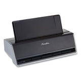 Swingline® 28-Sheet Commercial Electric Three-Hole Punch, 9/32" Holes, Black/Silver (SWI74535) Each