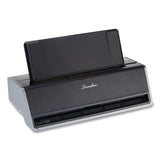Swingline® 28-Sheet Commercial Electric Two-Hole Punch, Fixed 9/32" Holes, Black/Silver (SWI74532) Each