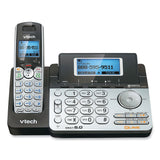 Vtech® DS6151-2 Two-Handset Two-Line Cordless Phone with Answering System, Black/Silver (VTE80088300) Each