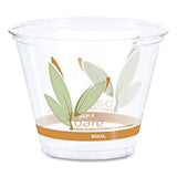 Dart® Bare Eco-Forward RPET Cold Cups, 9 oz, Leaf Design, Clear/Green/Orange, 1,000/Carton (DCCRTP9RBARE) Case of 1000