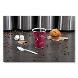 SOLO® Paper Hot Drink Cups in Bistro Design, 12 oz, Maroon, 50/Bag, 20 Bags/Carton (SCC412SIN) Case of 1000