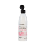 McKesson Rinse-Free Shampoo and Body Wash 8 oz. Flip Top Bottle Light Floral Scent (877023_EA) 1/EA