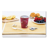 SOLO® Paper Hot Drink Cups in Bistro Design, 12 oz, Maroon, 50/Bag, 20 Bags/Carton (SCC412SIN) Case of 1000
