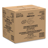 Dart® Foam Hinged Lid Containers, 3-Compartment, 8.38 x 7.78 x 3.25, 200/Carton (DCC85HT3R)