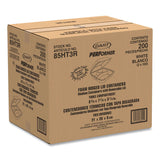 Dart® Foam Hinged Lid Containers, 3-Compartment, 8.38 x 7.78 x 3.25, 200/Carton (DCC85HT3R) Case of 200