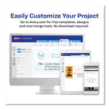 Avery® Easy Peel White Address Labels w/ Sure Feed Technology, Laser Printers, 0.66 x 1.75, White, 60/Sheet, 25 Sheets/Pack (AVE5195) Pack of 1500