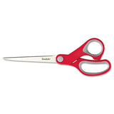 Scotch® Multi-Purpose Scissors, Pointed Tip, 7" Long, 3.38" Cut Length, Gray/Red Straight Handle (MMM1427) Each