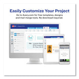 Avery® Easy Peel White Address Labels w/ Sure Feed Technology, Inkjet Printers, 0.66 x 1.75, White, 60/Sheet, 25 Sheets/Pack (AVE8195) Pack of 1500