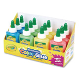 Crayola® Washable Assorted Color Glue, 3 oz, 12/Pack (CYO699100) Case of 12
