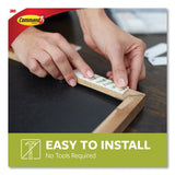 Command™ Picture Hanging Strips, Large, Removable, Holds Up to 4 lbs per Pair, 0.75 x 3.65, White, 12 Pairs/Pack (MMM1720612ES) Pack of 12