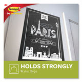 Command™ Poster Strips, Removable, Holds Up to 1 lb per Pair, 0.63 x 1.75, White, 136/Pack (MMM17024136ES) Pack of 136