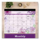 AT-A-GLANCE® Beautiful Day Desk Pad Calendar, Floral Artwork, 21.75 x 17, Assorted Color Sheets, Black Binding, 12-Month (Jan-Dec): 2026 (AAGSK38704) Each