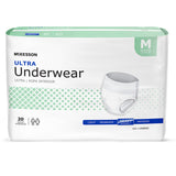 McKesson Ultra Unisex Adult Absorbent Underwear Pull On with Tear Away Seams Medium Disposable Heavy Absorbency (724916_BG) 1/BG