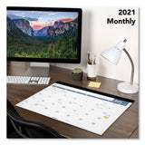 AT-A-GLANCE® Easy-to-Read Monthly Desk Pad, 22 x 17, White/Blue Sheets, Black Binding, Clear Corners, 12-Month (Jan to Dec): 2026 (AAGSKLP2432) Each