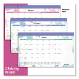 AT-A-GLANCE® Watercolors Monthly Desk Pad Calendar, Butterfly Artwork, 17.75 x 11, White Sheets, Purple Binding, 12-Month (Jan-Dec): 2026 (AAGSK91705) Each