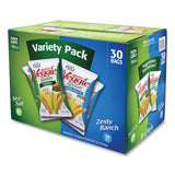 Sensible Portions® Veggie Straws, Cheddar Cheese/Sea Salt/Zesty Ranch, 1 oz Bag, 30 Bags/Carton, Ships in 1-3 Business Days (GRR22000413) Case of 30