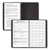 AT-A-GLANCE® Weekly Block Format Appointment Book Ruled for Hourly Appointments, 8 x 5, Black Cover, 12-Month (Jan to Dec): 2026 (AAG7007505) Each