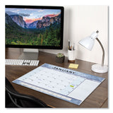 AT-A-GLANCE® Slate Blue Desk Pad, 22 x 17, Blue Sheets, Clear Corners, 12-Month (Jan to Dec): 2026 (AAG89701) Each