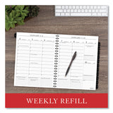 AT-A-GLANCE® Executive Weekly/Monthly Planner Refill with 15-Minute Appointments, 11 x 8.25, White Sheets, 12-Month (Jan to Dec): 2026 (AAG7091110) Each