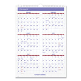 AT-A-GLANCE® Monthly Wall Calendar with Ruled Daily Blocks, 12 x 17, White Sheets, 12-Month (Jan to Dec): 2026 (AAGPM228) Each