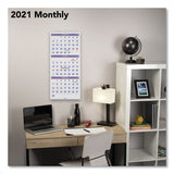 AT-A-GLANCE® Deluxe Three-Month Reference Wall Calendar, Vertical Orientation, 12 x 27, White Sheets, 14-Month: Dec 2025 to Jan 2027 (AAGPM1128) Each