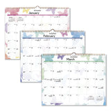 AT-A-GLANCE® Watercolors Recycled Monthly Wall Calendar, Butterflies Artwork, 15 x 12, White/Multicolor Sheets, 12-Month (Jan-Dec): 2025 (AAGPM91707) Each