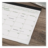 AT-A-GLANCE® Two-Color Desk Pad, 21.75 x 17, White Sheets, Black Binding, Clear Corners, 12-Month (Jan to Dec): 2026 (AAGGG250000) Each
