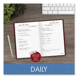 AT-A-GLANCE® Standard Diary Daily Reminder Book, 2026 Edition, Medium/College Rule, Red Cover, (201) 7.5 x 5 Sheets (AAGSD38713) Each