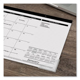 AT-A-GLANCE® Compact Desk Pad, 18 x 11, White Sheets, Black Binding, Clear Corners, 12-Month (Jan to Dec): 2026 (AAGSK1400) Each