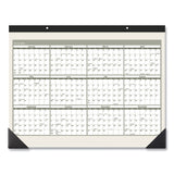 AT-A-GLANCE® Recycled Monthly Desk Pad, 22 x 17, Sand/Green Sheets, Black Binding, Black Corners, 12-Month (Jan to Dec): 2026 (AAGSK32G00) Each