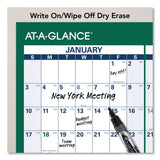 AT-A-GLANCE® Vertical Erasable Wall Planner, 32 x 48, White/Green Sheets, 12-Month (Jan to Dec): 2026 (AAGPM31028) Each