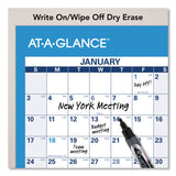 AT-A-GLANCE® Horizontal Reversible/Erasable Wall Planner, 36 x 24, White/Blue Sheets, 12-Month (Jan to Dec): 2026 (AAGPM20028) Each