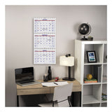 AT-A-GLANCE® Move-A-Page Three-Month Wall Calendar, 12 x 27, White/Red/Blue Sheets, 15-Month: Dec 2025 to Feb 2027 (AAGPMLF1128) Each
