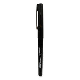 Universal™ Porous Point Pen, Stick, Medium 0.7 mm, Black Ink, Black Barrel, Dozen (UNV50502) 1 Dozen
