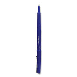 Universal™ Porous Point Pen, Stick, Medium 0.7 mm, Blue Ink, Blue Barrel, Dozen (UNV50501) 1 Dozen