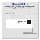 Avery® Thermal Printer Labels, Thermal Printers, 1.13 x 3.5, Clear, 120/Roll, 1 Roll/Pack (AVE04151) Roll of 120
