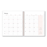 Blue Sky® Joselyn Monthly Wirebound Planner, Floral Artwork, 10 x 8, Pink/Peach/Black Cover, 12-Month (Jan to Dec): 2026 (BLS110395) Each