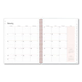 Blue Sky® Joselyn Weekly/Monthly Planner, Floral Artwork, 11 x 8.5, Pink/Peach/Black Cover, 12-Month (Jan to Dec): 2026 (BLS110394) Each