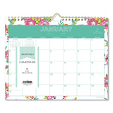Blue Sky® Day Designer Peyton Wall Calendar, Floral Artwork, 11 x 8.75, White/Multicolor Sheets, 12-Month (Jan to Dec): 2026 (BLS103629) Each