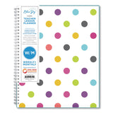 Blue Sky® Teacher Dots CYO Cover Weekly/Monthly Lesson Planner, 9 Classes, Multicolor Cover, 11 x 8.5, 12-Month (July-June), 2025-2026 (BLS100330) Each