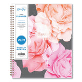 Blue Sky® Joselyn Weekly/Monthly Planner, Floral Artwork, 11 x 8.5, Pink/Peach/Black Cover, 12-Month (Jan to Dec): 2026 (BLS110394) Each
