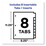 Avery® Big Tab Insertable Two-Pocket Plastic Dividers, 8-Tab, 11.13 x 9.25, Assorted, 1 Set (AVE11983) Each