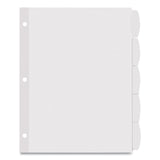 Avery® Big Tab Printable White Label Tab Dividers, 5-Tab, 11 x 8.5, White, 4 Sets (AVE14432) Pack of 6