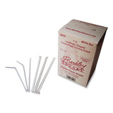 Berkley Square Individually Wrapped Straws, 7.75", Polypropylene, White, 400/Box (BSQ1245100) Box of 100