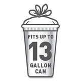 Glad® Tall Kitchen Quick-Tie Bags, 13 gal, 0.66 mil, 23.75" x 28", White, 200/Box (CLO15931) Box of 200