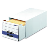 Bankers Box® STOR/DRAWER Basic Space-Savings Storage Drawers, Legal Files, 16.75 x 19.5 x 11.5, White/Blue (FEL00722EA) Each