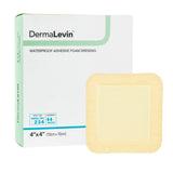 DermaLevin® Foam Dressing 4 X 4 Inch With Border Waterproof Backing Hydrocolloid Adhesive Square Sterile (896849_BX) 10/BX