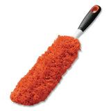 OXO Good Grips Microfiber Duster, 4" x 12" Orange Duster Head, 6" Black Handle (OXO1335180) Each