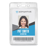 Advantus Security ID Badge Holders, Prepunched for Chain/Clip, Vertical, Clear 2.63" x 4.38" Holder, 2.38" x 4.25" Insert, 50/Box (AVT75419) Box of 50