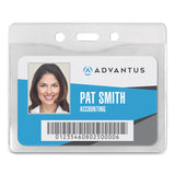 Advantus Security ID Badge Holders, Prepunched for Chain/Clip, Horizontal, Clear 4.25" x 3.5" Holder, 3.88" x 2.88" Insert, 50/Box (AVT75411) Box of 50